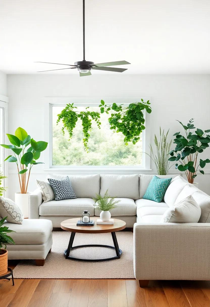 Incorporating Greenery for a Fresh and ​Inviting Living Room