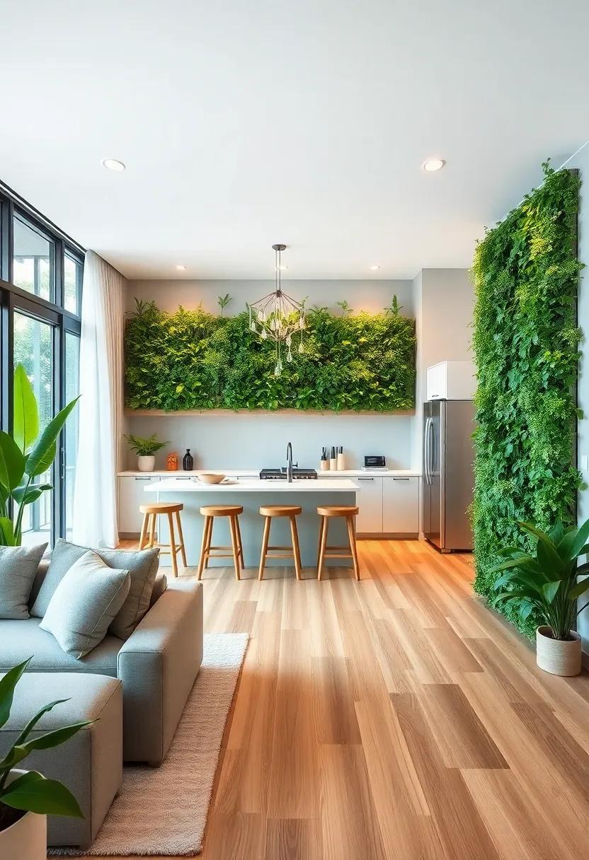 Embrace Nature:​ Incorporate ⁤a ⁣vertical garden as ⁢a natural​ divider ​between your kitchen and living room, transforming your ‍space into a vibrant indoor oasis