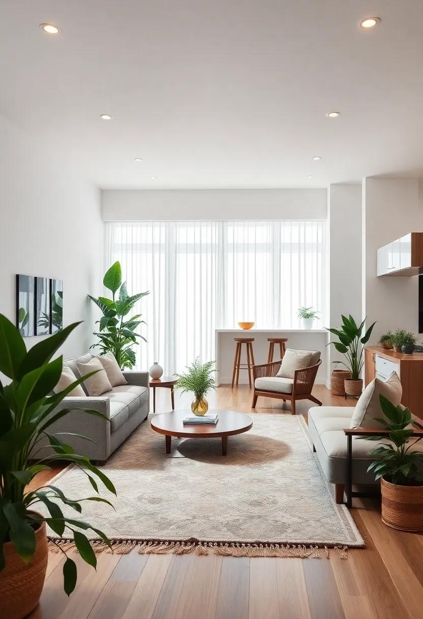 Zen Sanctuary:⁢ incorporate ​a⁤ soft rug and low furniture for a zen-like effect, surrounded‍ by strategically placed plants ⁤that enhance comfort‍ and tranquility