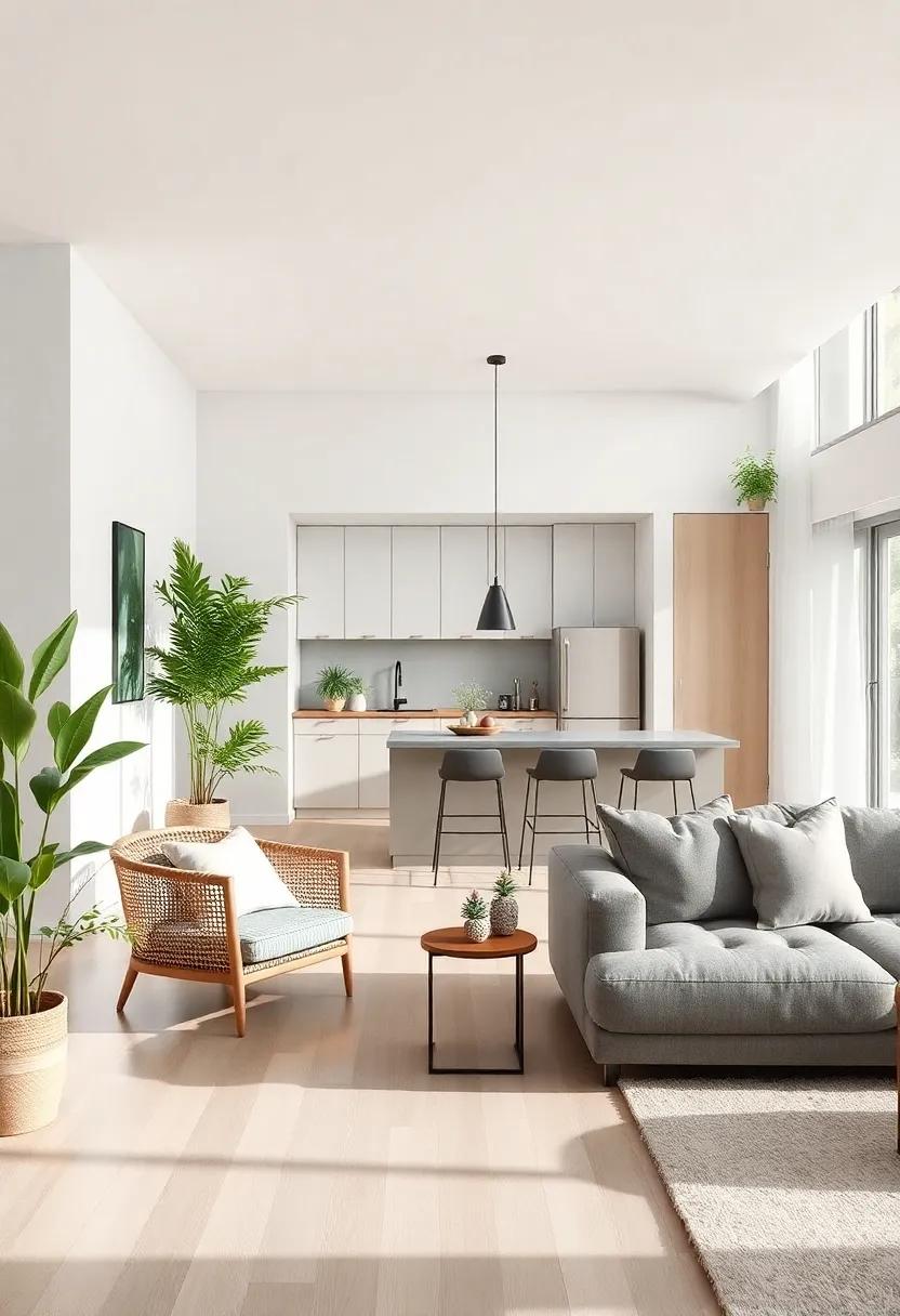 Natural Flow: Keep the ‍color palette neutral and include organic ⁣textures⁢ through ‍greenery, allowing‌ for a seamless visual⁣ transition between ⁣your ⁢kitchen⁢ and living ⁤room