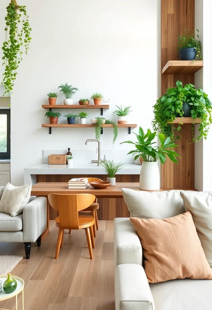 Rustic Charm: ⁣Integrate reclaimed wood ‍shelves adorned with herbs and‍ houseplants,marrying rustic charm with modern‍ open concept living