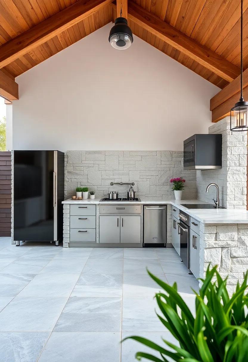 Combining Functionality and Style:⁣ Stone Features in Outdoor Kitchens