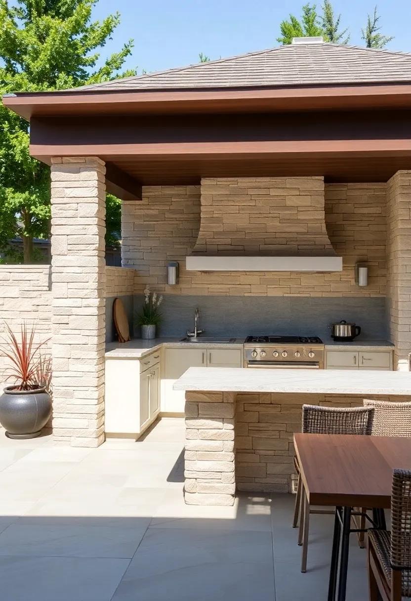 Incorporating Stone Elements ⁢for a ​Cohesive outdoor Kitchen Aesthetic