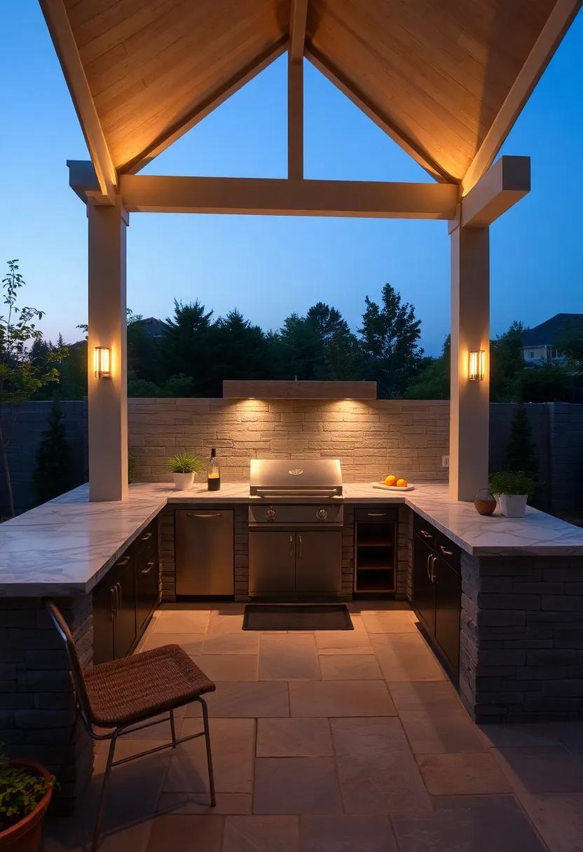 Lighting Up Your Stone Outdoor Kitchen for Evening Gatherings
