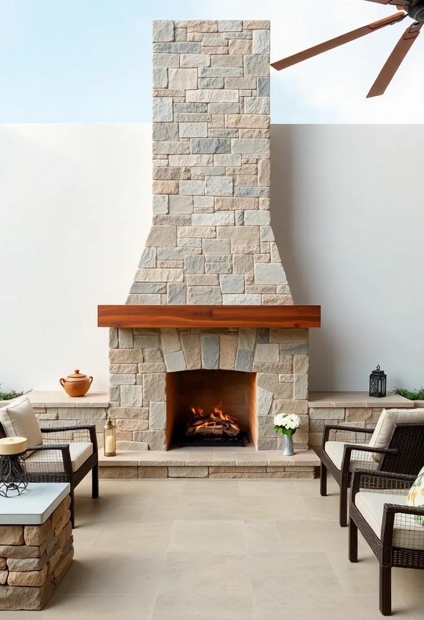 Showcasing Creativity with⁤ Custom Stone Fireplaces in Outdoor‍ kitchens
