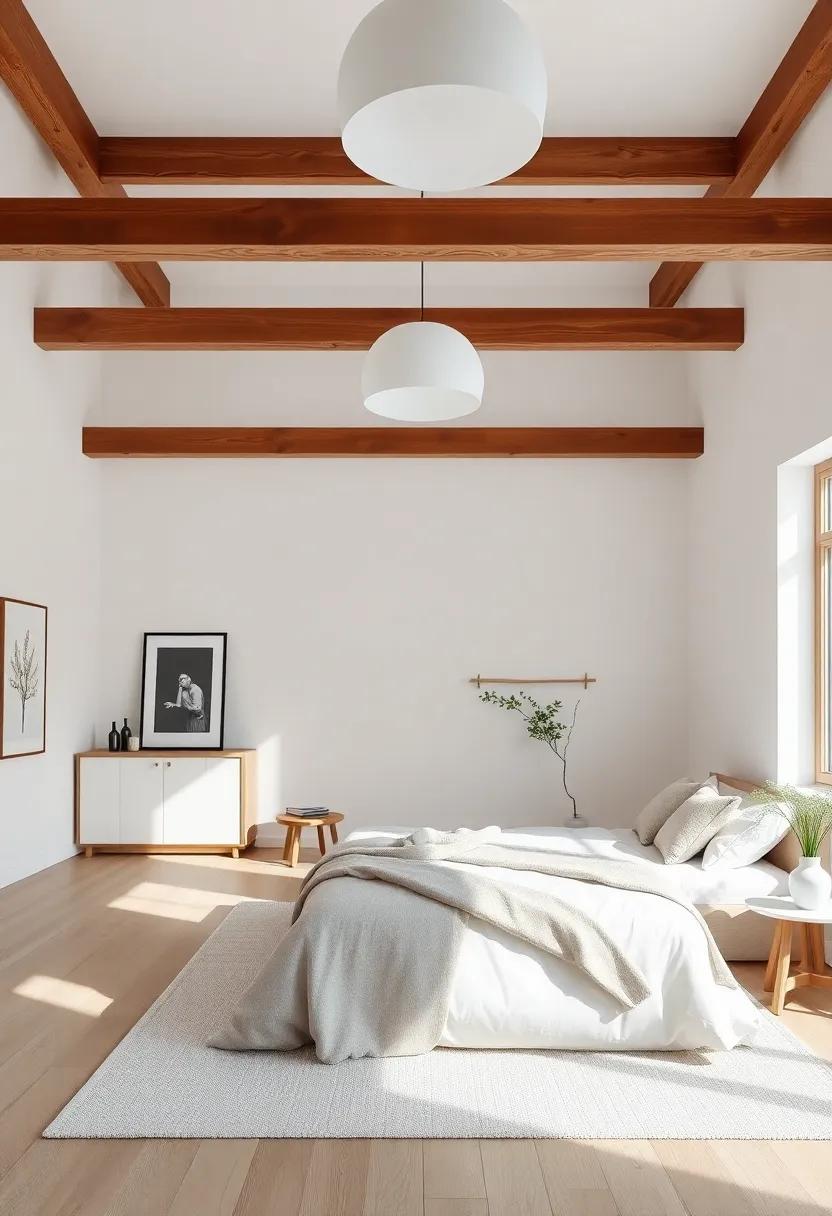 Embrace Minimalism: Discover ⁣how a blend ⁢of sleek furniture⁣ and exposed wooden beams creates an airy, harmonious space perfect for relaxation