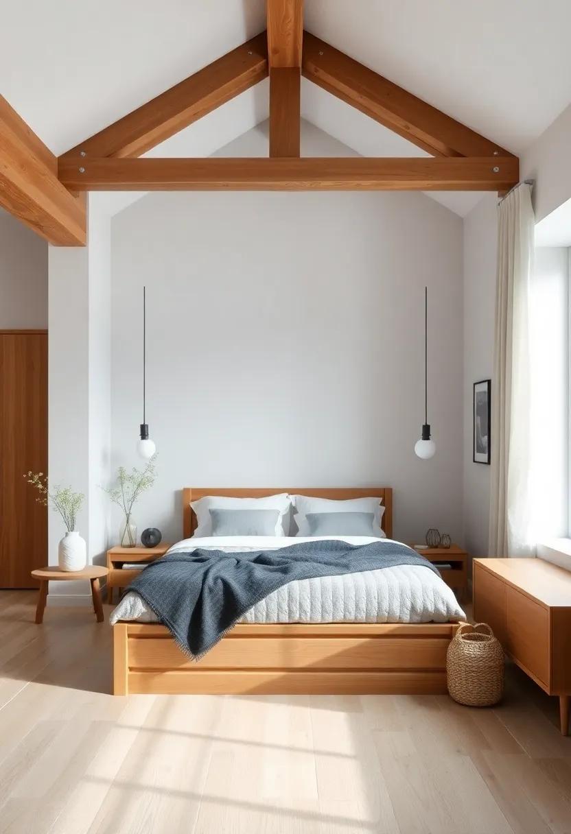 Seasonal Style: Explore a bedroom adaptable ⁤to the seasons, with interchangeable decor that plays off‌ the strength and beauty of wooden beams