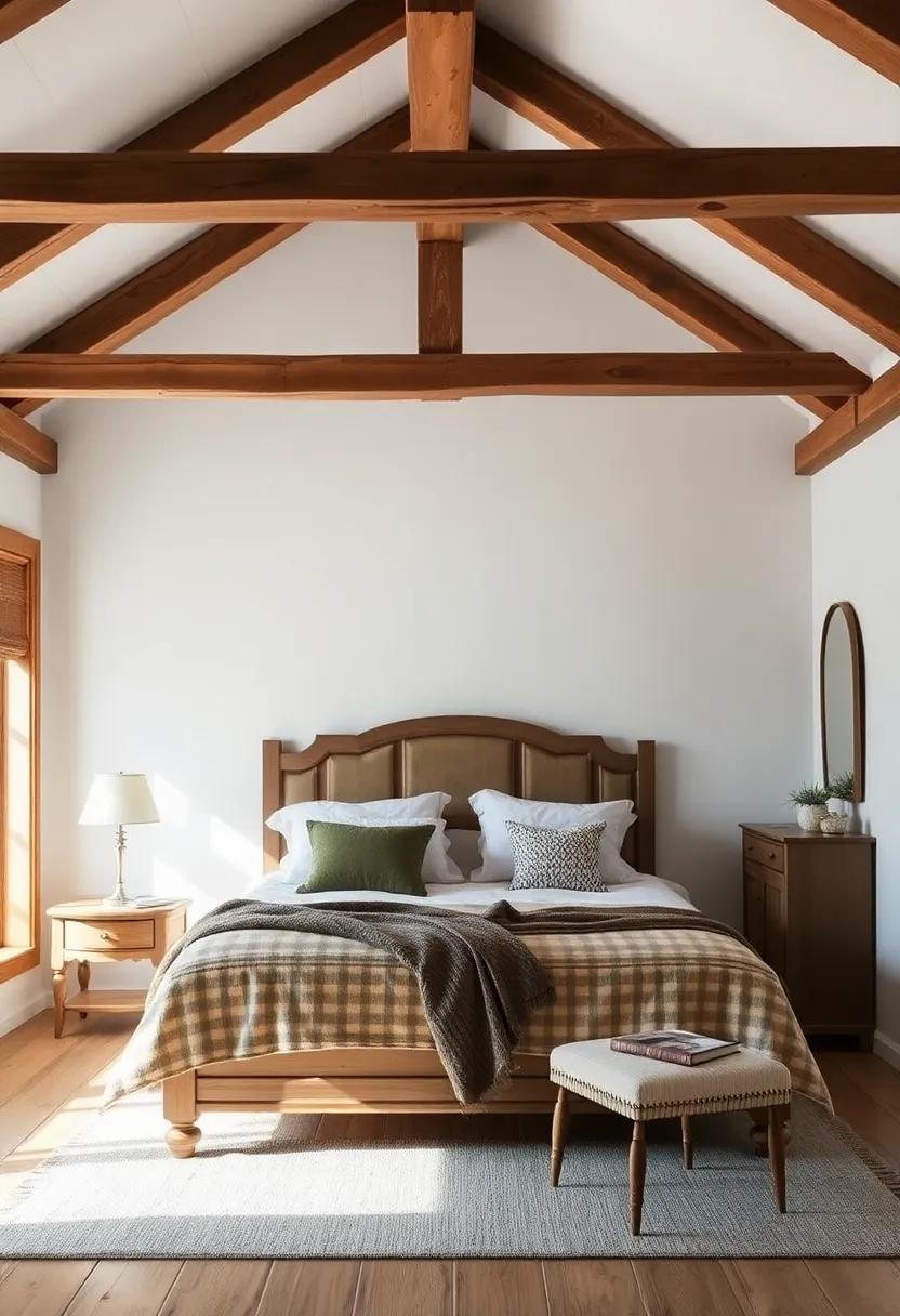 Vintage Vibes: ​Revisit the charm of yesteryear with antique furnishings harmonizing with stunning beam work for an effortlessly stylish⁤ bedroom