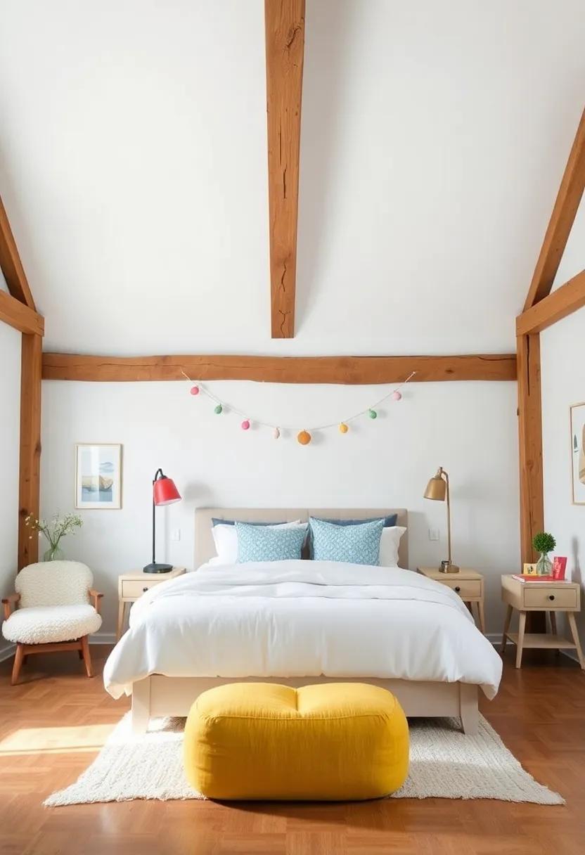 Whimsical Touches: See how playful décor and colorful accents⁣ juxtapose ⁢beautifully against the sturdy backdrop of exposed beams