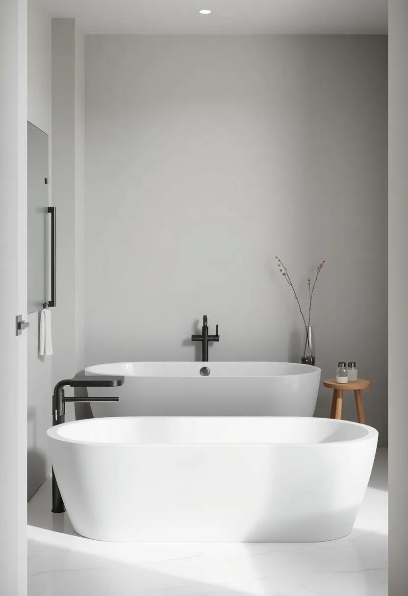 Choose a slim profile tub: Seek out narrow designs that provide comfort and functionality without overwhelming the room