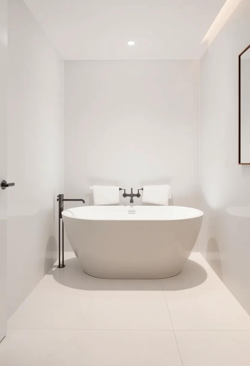 Choose a deep soaking tub: Even in a small space, a deep tub can provide a luxurious feel without taking up unnecessary room
