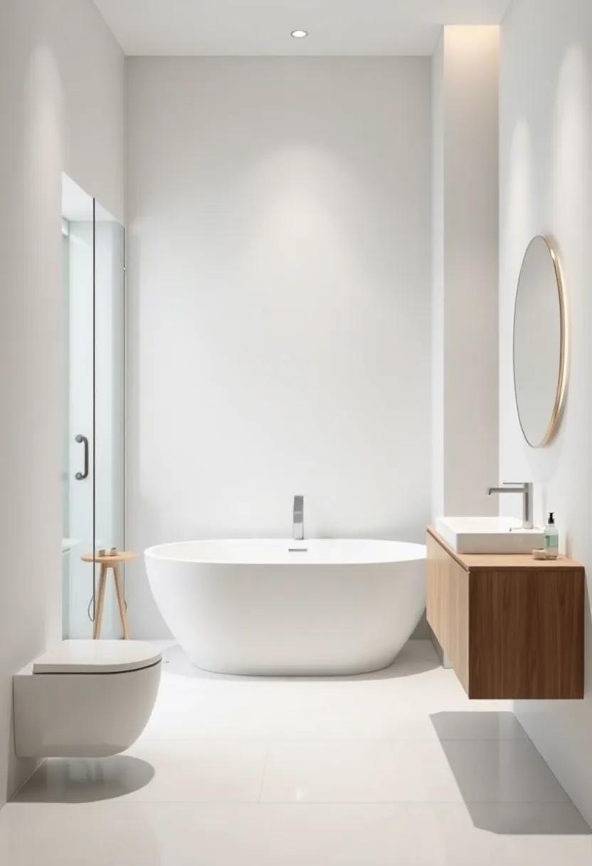 Consider floating vanities: Lift your vanity off the floor to enhance the sense of space while adding a contemporary touch