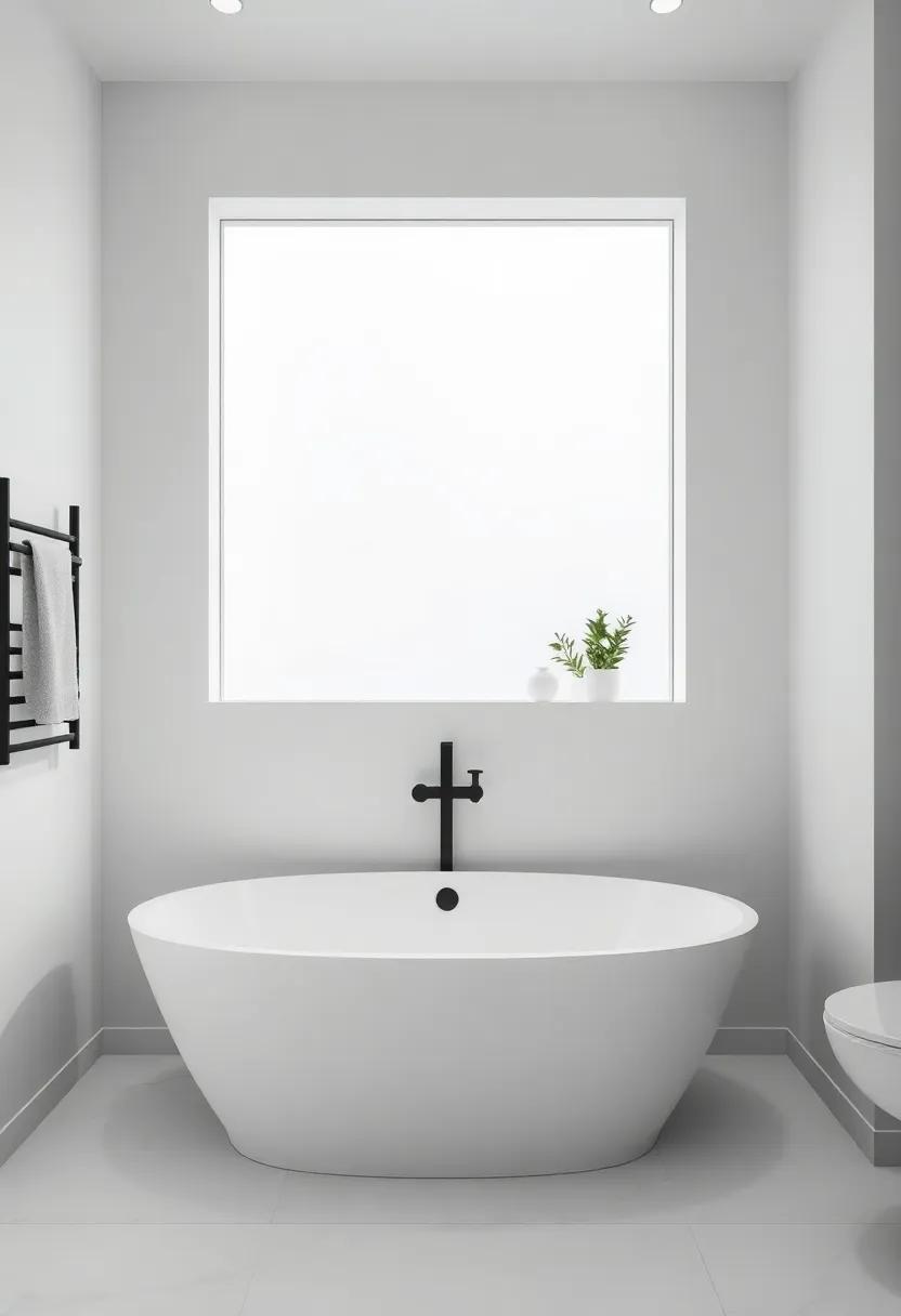 Opt for a freestanding tub: elegant and modern, a freestanding bathtub can serve as a stunning centerpiece in a compact bathroom
