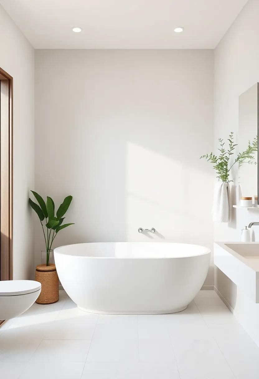 Opt for rounded shapes: Curvy bathtubs can soften the edges of a small bathroom, creating a welcoming and inviting atmosphere