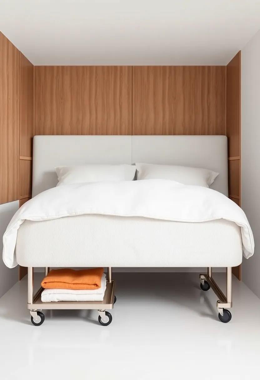 Maximizing Bedroom Space with Rolling Under-Bed Carts