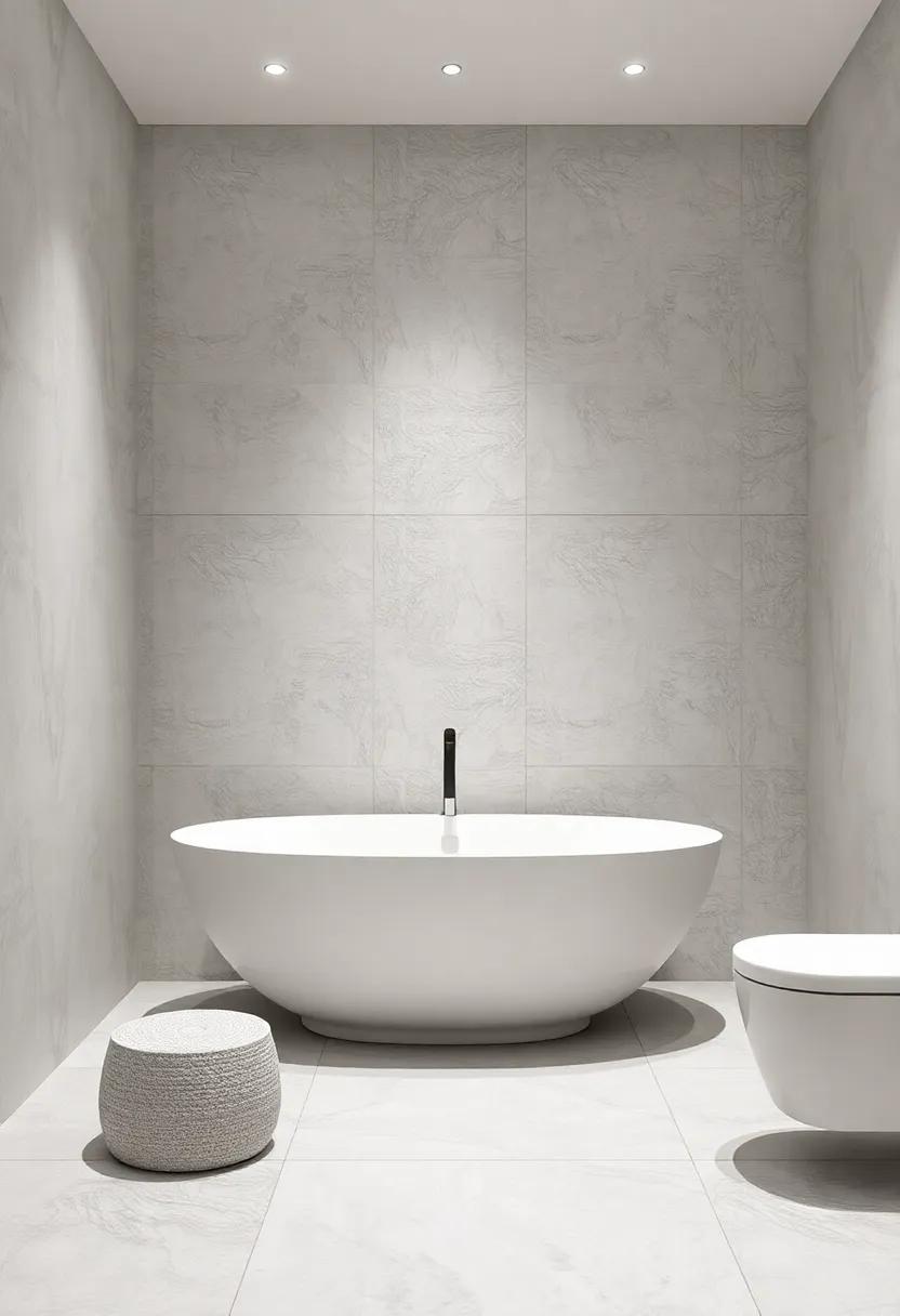Minimalist Elegance: Keep decor⁤ simple and uncluttered with a monochromatic color ⁤scheme to allow‍ the beauty of the stone to ⁤take⁤ center stage