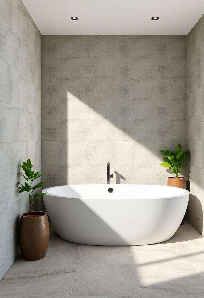 Calming⁤ Color Schemes: Consider using ‌oversized tiles in muted blues and greens—a nod to the calming qualities of water and sky