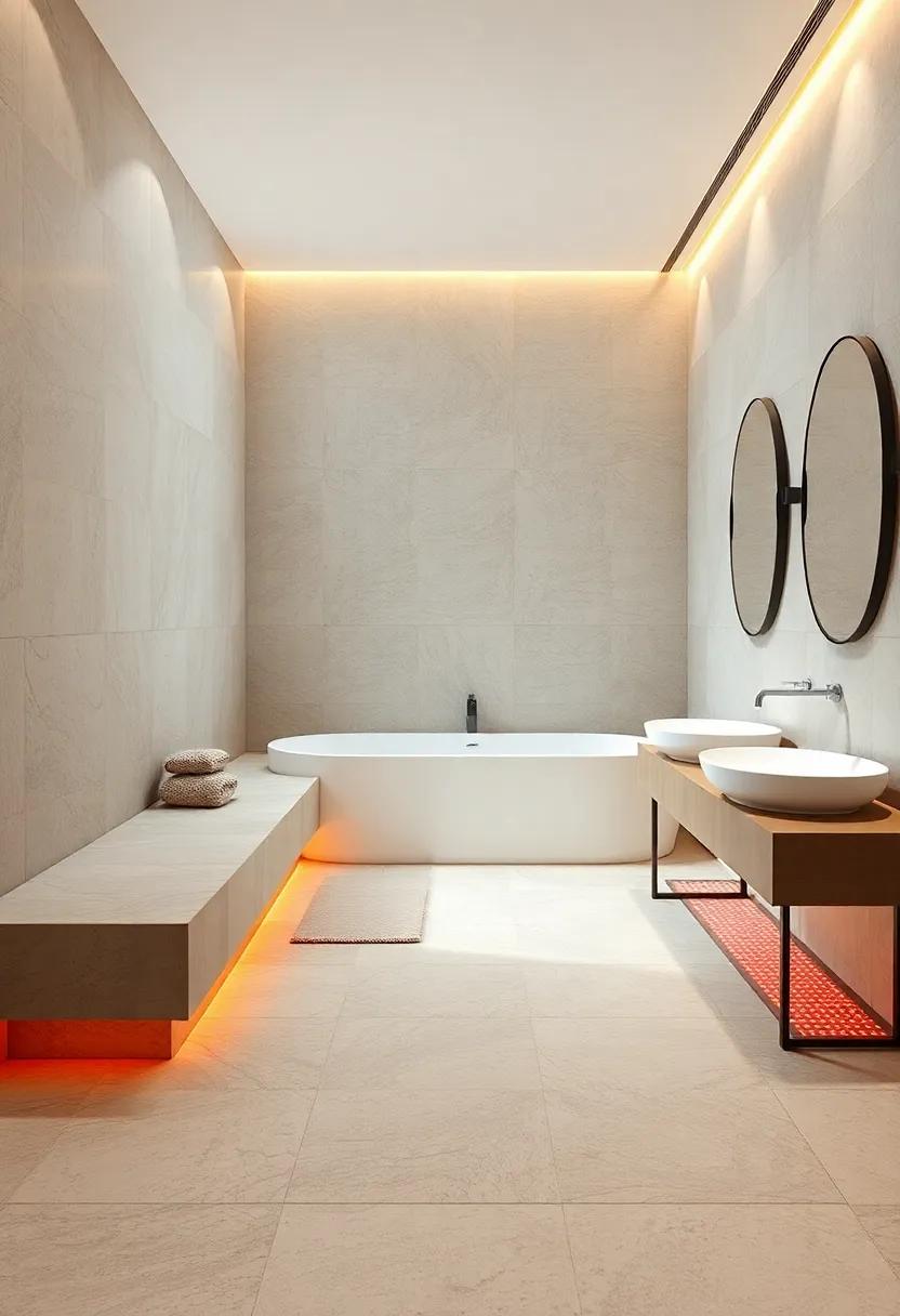 warmth Underfoot:⁤ Incorporate radiant floor heating ‌beneath your ​stone tiles for a cozy touch that feels luxurious and soothing
