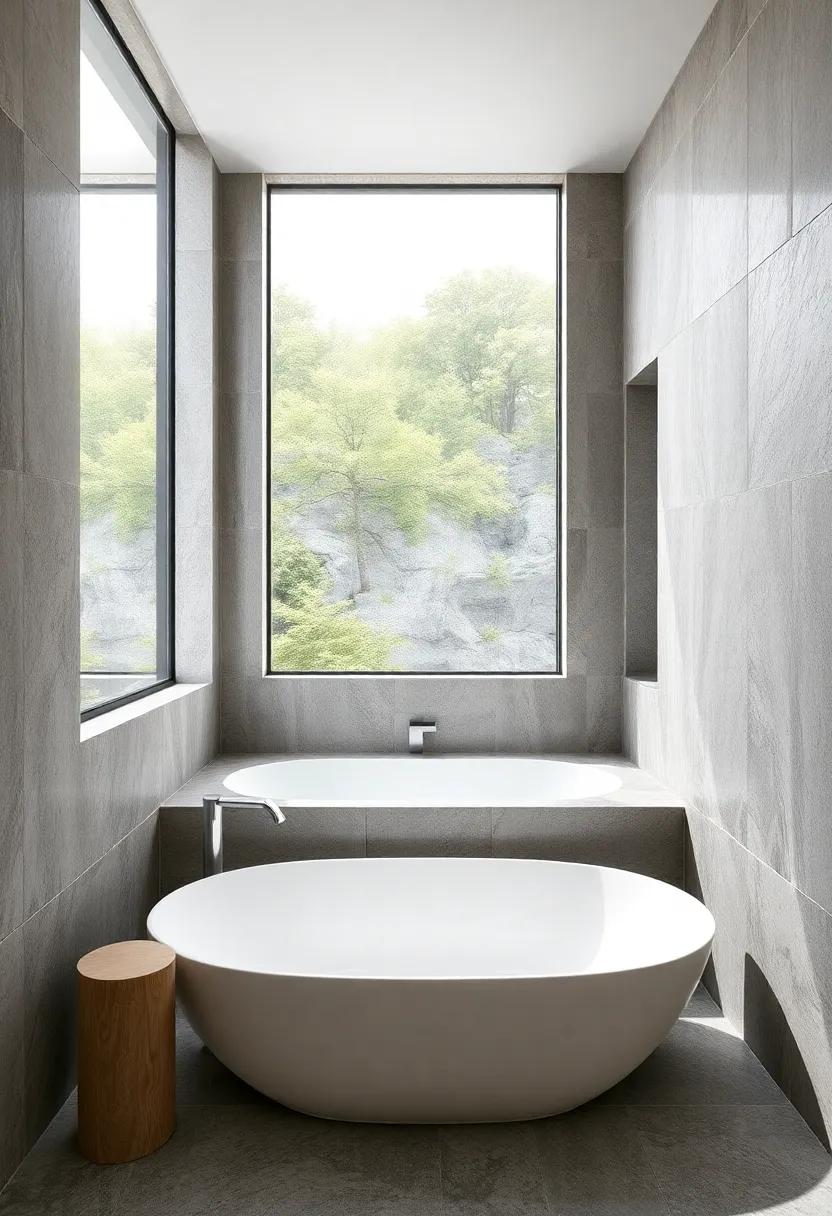 Bathing with Views: Position‌ bathtubs near ⁣windows to allow glimpses of​ nature, harmonizing ‌your space ‍with ‍the outdoors while enjoying your stone surroundings