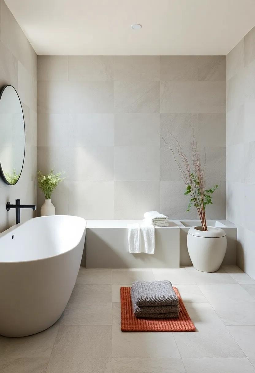 Soothing Color Palette: Create a tranquil environment by selecting tiles in soft ‍shades of beige, ‍grey, and muted⁢ greens that mimic ‍natural landscapes