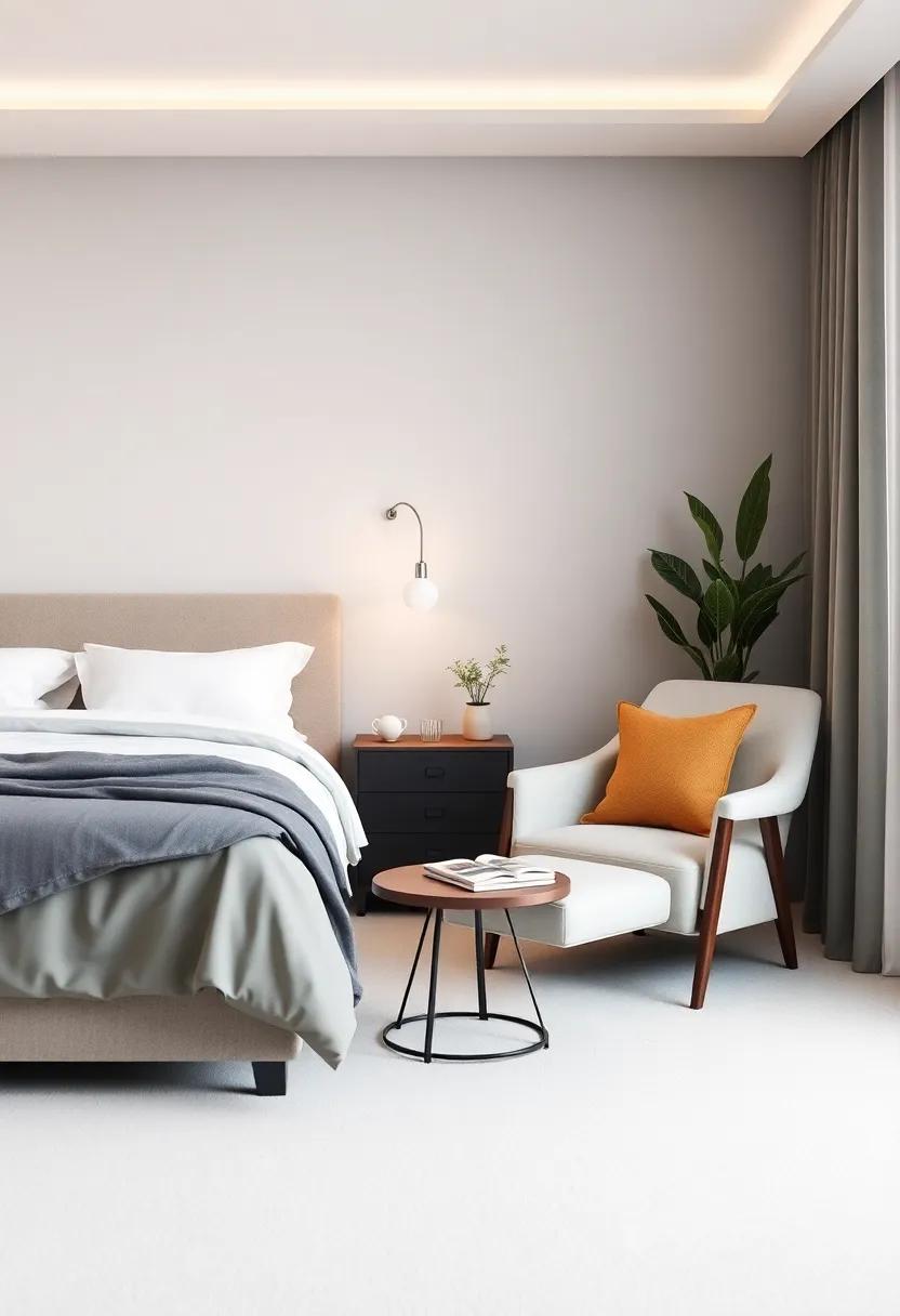 Chic ⁣Reading Corner: Create a cozy reading ‍nook next​ to your queen-size bed with a⁣ stylish armchair and a unique side table for ultimate relaxation