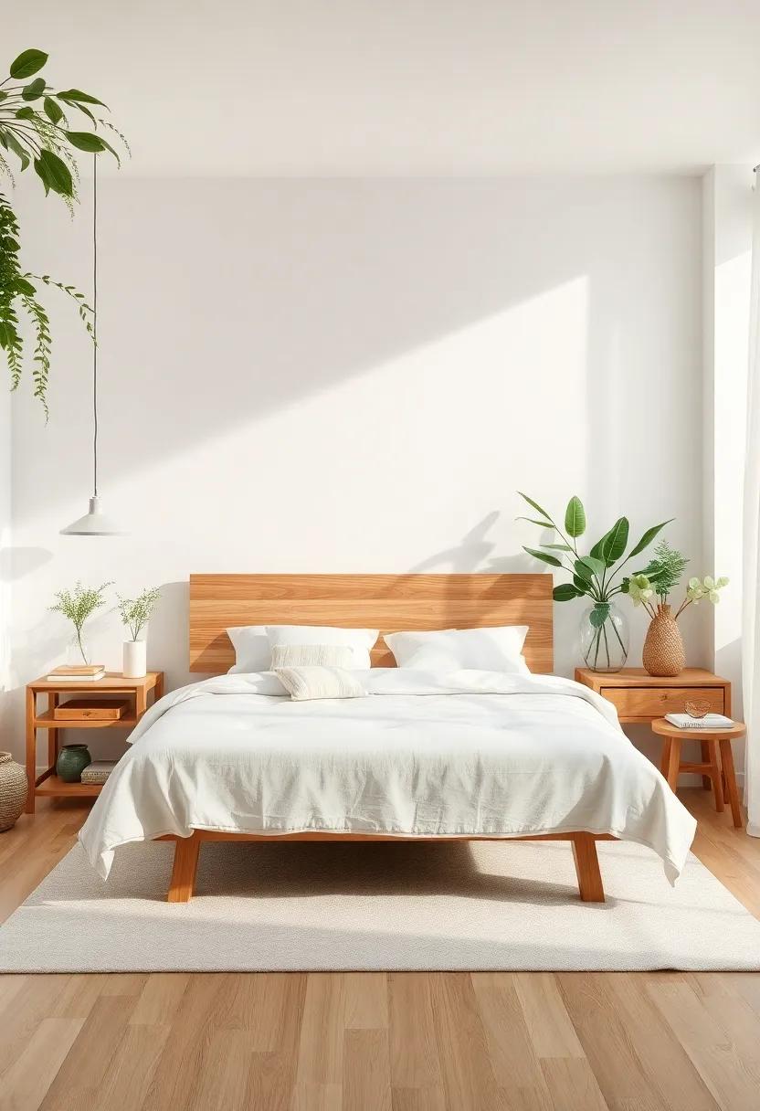Nature-Inspired Oasis: See how to⁤ incorporate ‍natural elements, like indoor plants and wooden furniture, to‍ create a calming atmosphere around your ⁣sleeping space