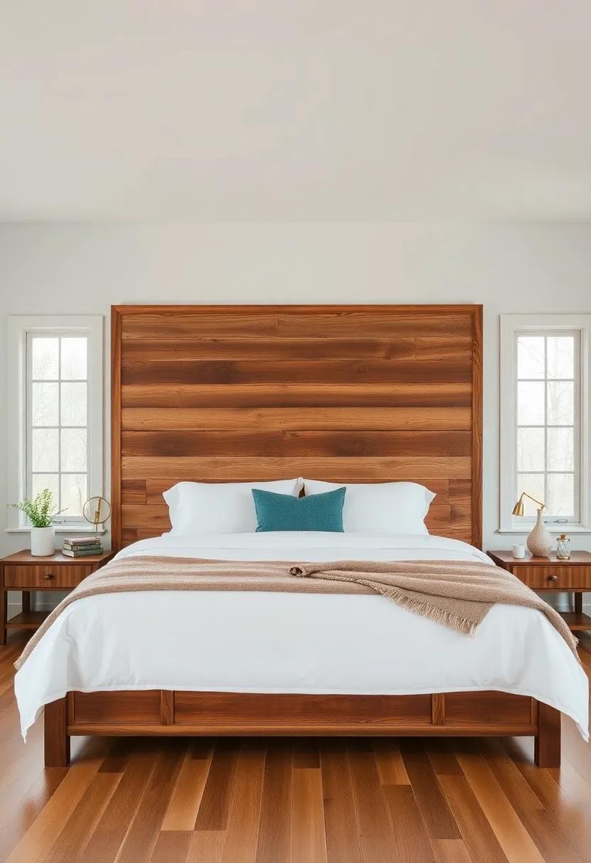 Rustic ​Beauty: embrace ‍a rustic style by using reclaimed wood and warm tones ⁤around your queen bed to create an inviting retreat