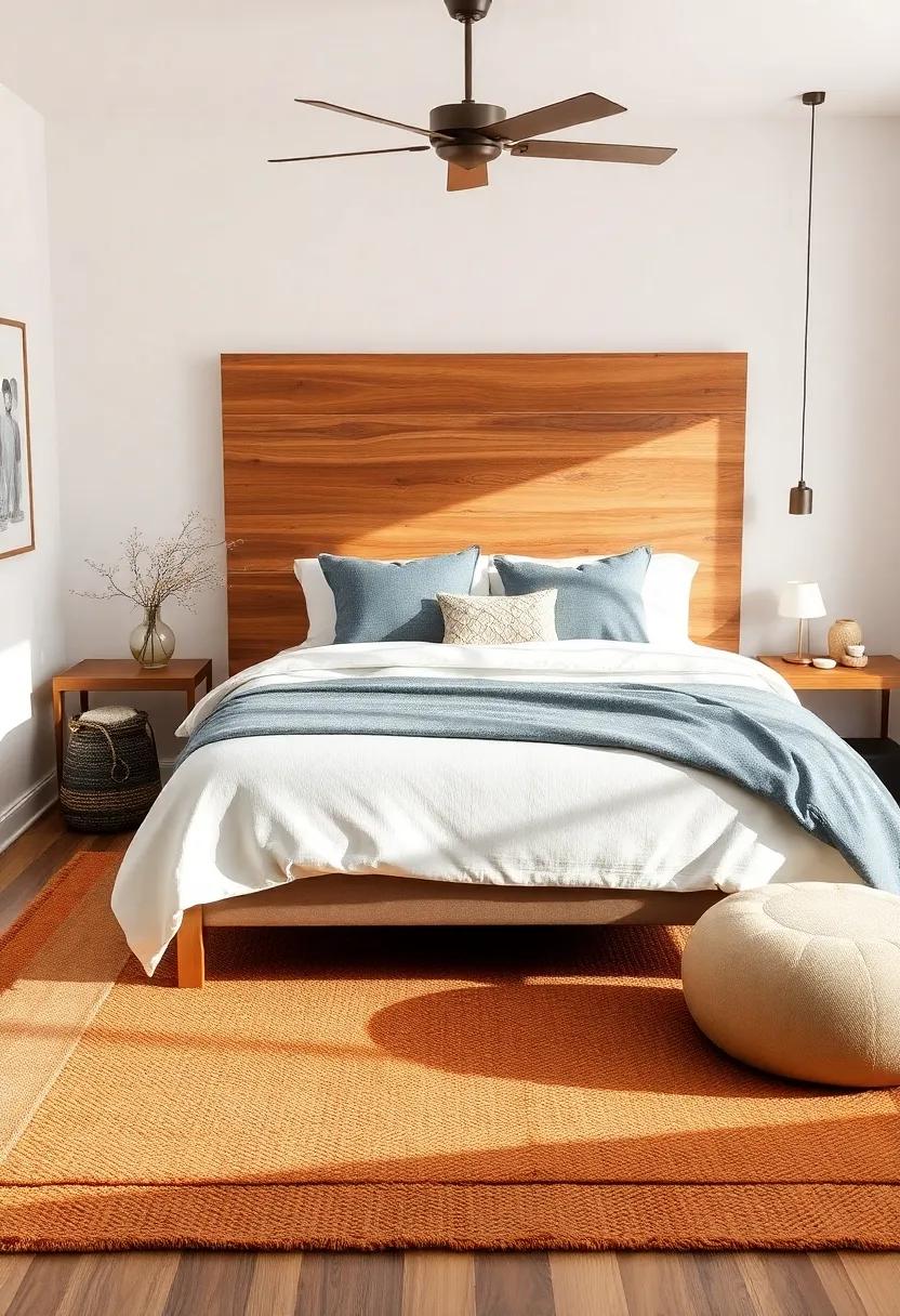 Textured Rugs: Explore the impact of ​area rugs layered beneath your queen bed, adding warmth and character to your ‍bedroom