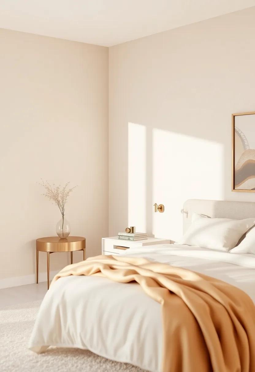 Gleaming‌ Metallics: Touching⁤ on Glam with ⁣Subtle Beige Complement