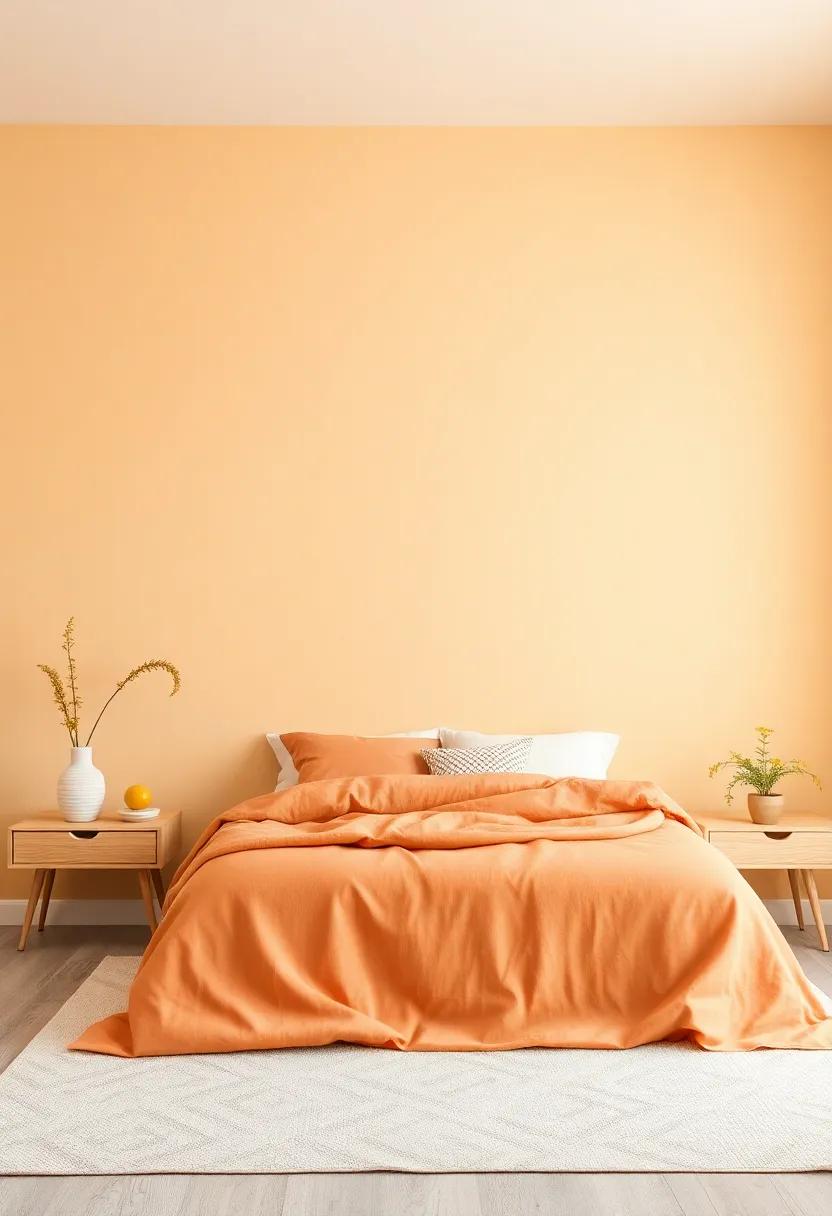 Lively Citrus Hues: Adding Zesty Energy to Beige-Walled Spaces