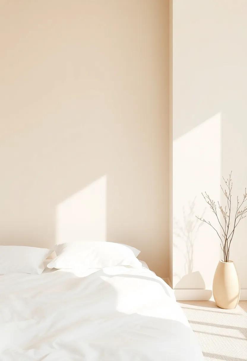Minimalist Whites: Spotlighting Clean Lines Against​ a ⁢Warm‍ Beige Backdrop