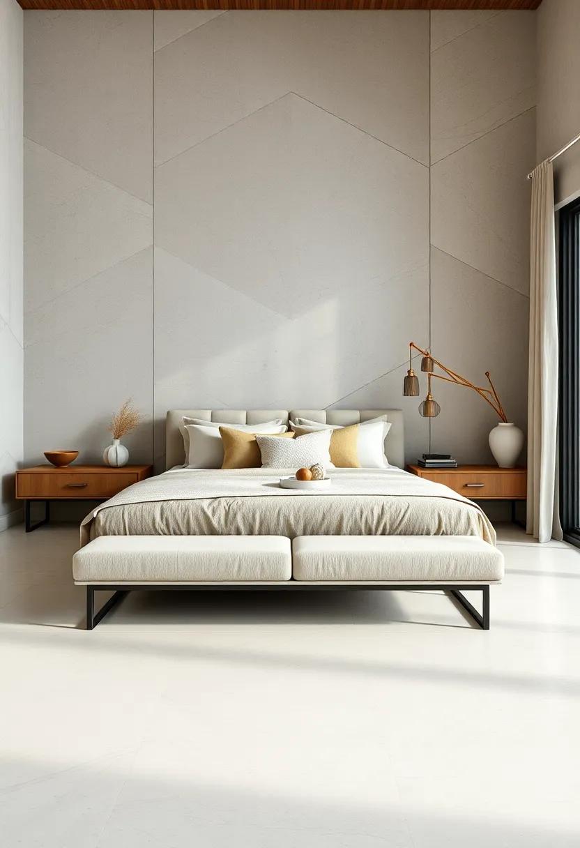 Minimalist Design: Select a slim,modern bench with clean lines and a neutral color palette to complement a minimalist decor approach