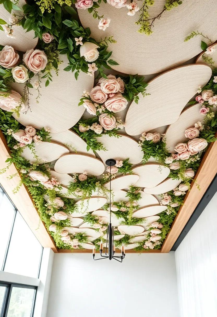 Nature-Inspired ‍Design: Incorporate organic elements like greenery or⁢ floral⁤ patterns on the ceiling to create a serene, nature-inspired dining atmosphere