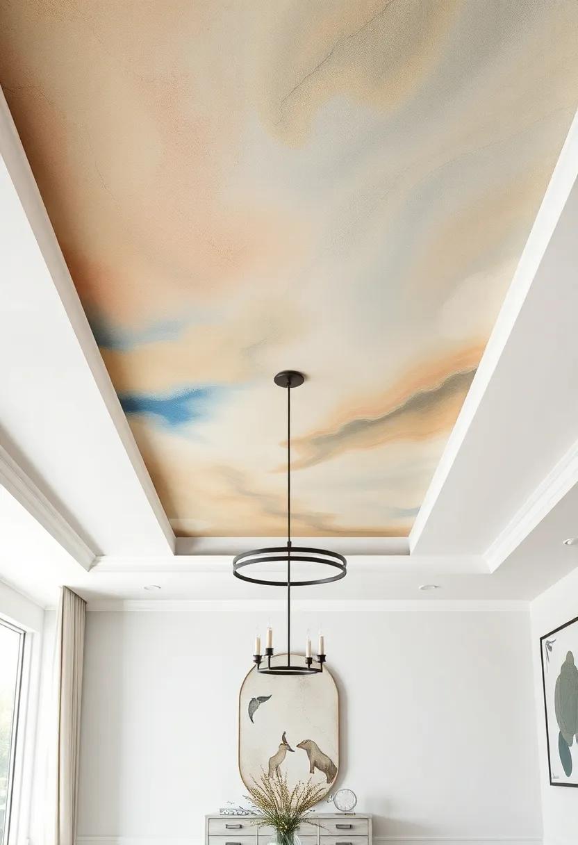 Painted murals: Turn your ceiling‍ into a canvas by commissioning a mural that reflects your personality,creating a​ stunning overhead piece of art