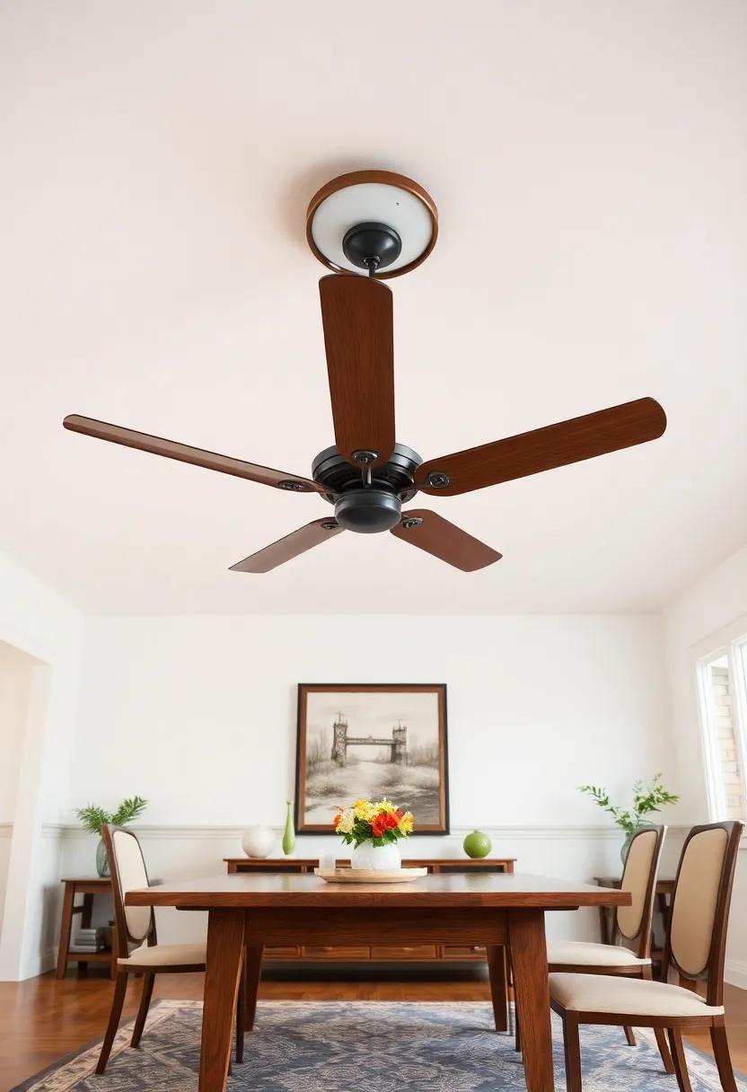 Vintage Ceiling Fan: Enhance airflow with a vintage ceiling‌ fan ⁣that‍ adds‌ both⁤ functionality and style, merging comfort‌ with classic design elements