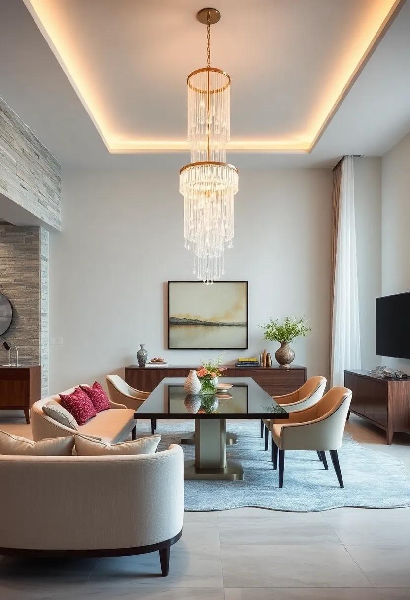 Cascading Elegance: statement Chandeliers with Dramatic Drops and Layers