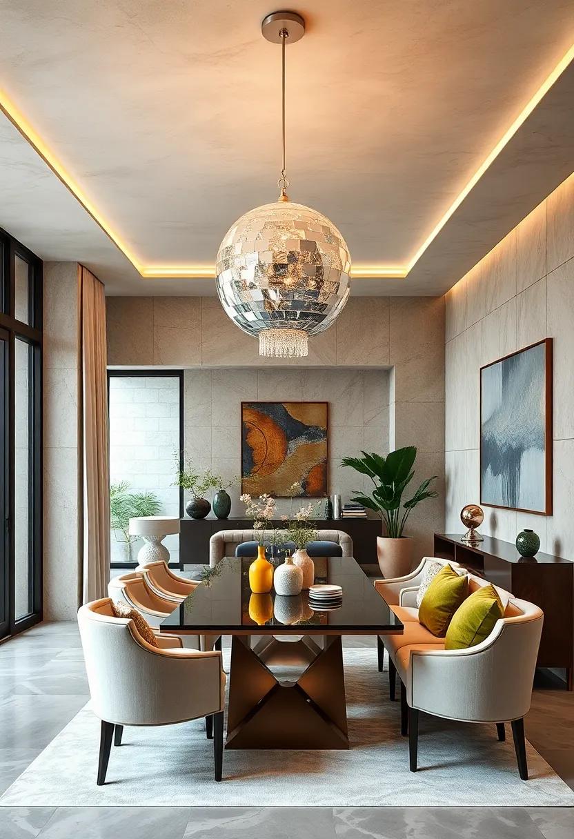 Chic and Shiny: The Rise of Disco Ball Chandeliers in Trendy Dining Interiors