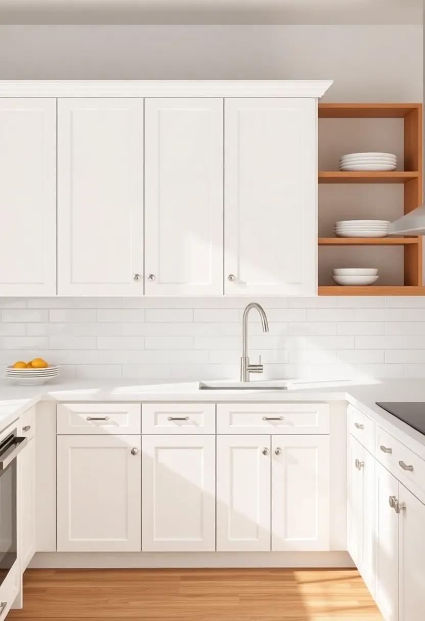 Classic White Shaker Cabinets: Timeless elegance meets modern simplicity, offering a bright and airy feel to⁢ any farmhouse⁤ kitchen
