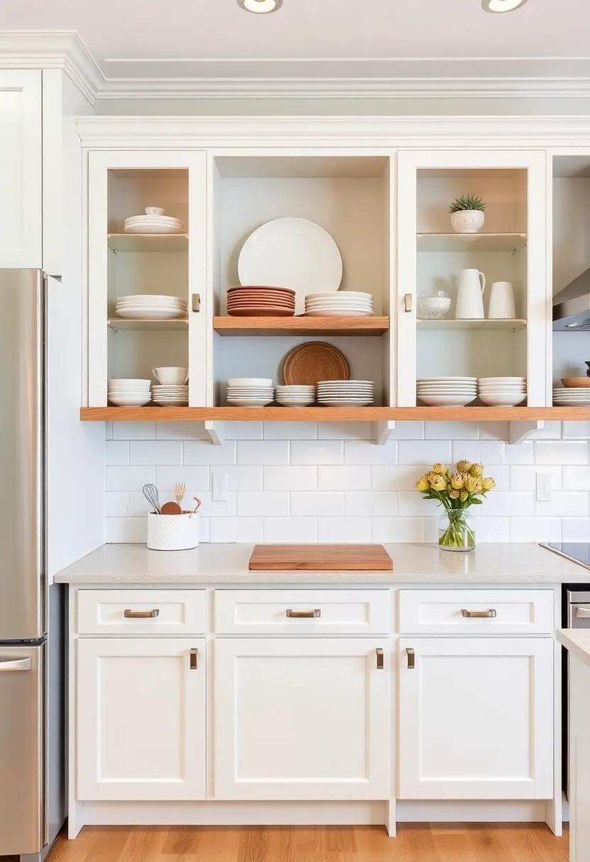 Open Shelving Accents: Blend functionality and ​style by showcasing select dishware and decor on open shelves,creating a welcoming atmosphere