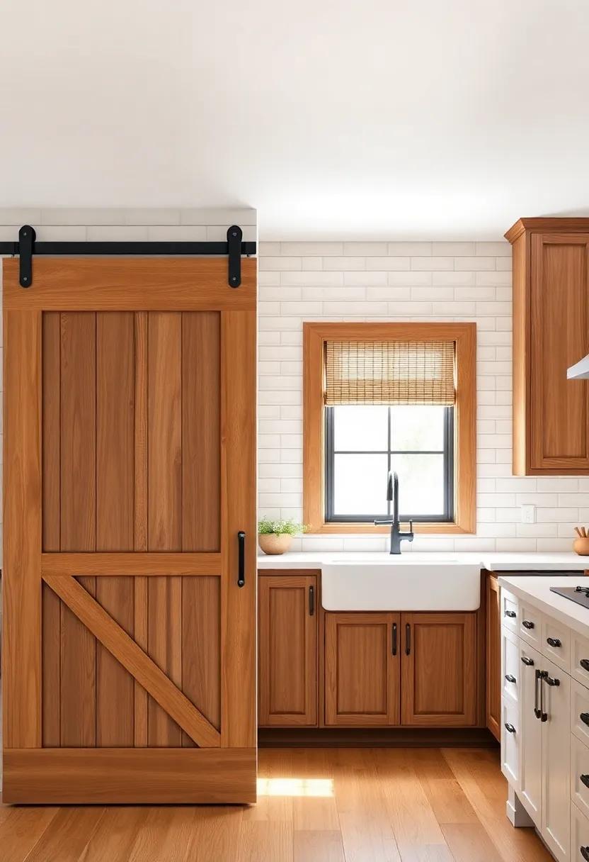 Rustic​ Barn Door Cabinets: Incorporate sliding barn doors that bring the charm of the countryside indoors⁢ while maximizing space