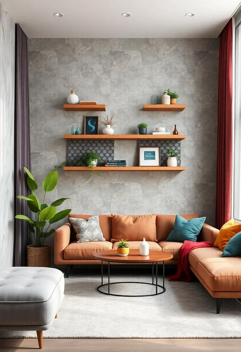 Geometric Wonders: Unique,angular floating shelves that can create eye-catching focal points while providing essential storage and style