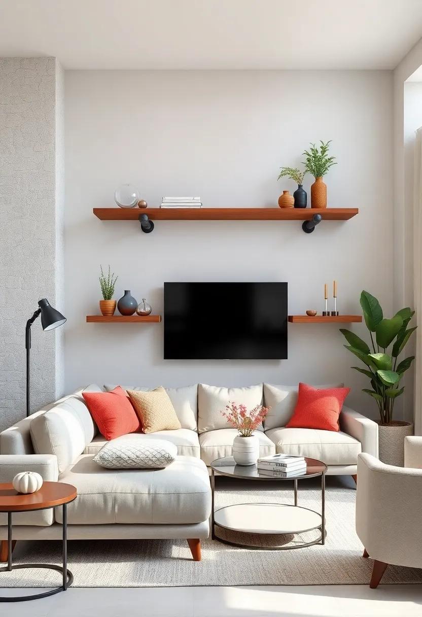 Industrial Pipe Shelving: Raw metal piping and wooden shelves create a compelling visual statement, perfect for eclectic interiors