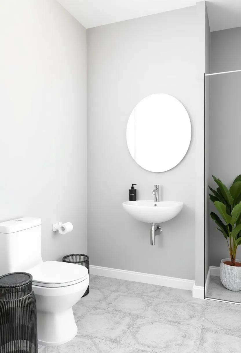 Dove Gray: A soft gray that pairs beautifully ‍with other colors, enhancing the feeling of spaciousness in ​small bathrooms