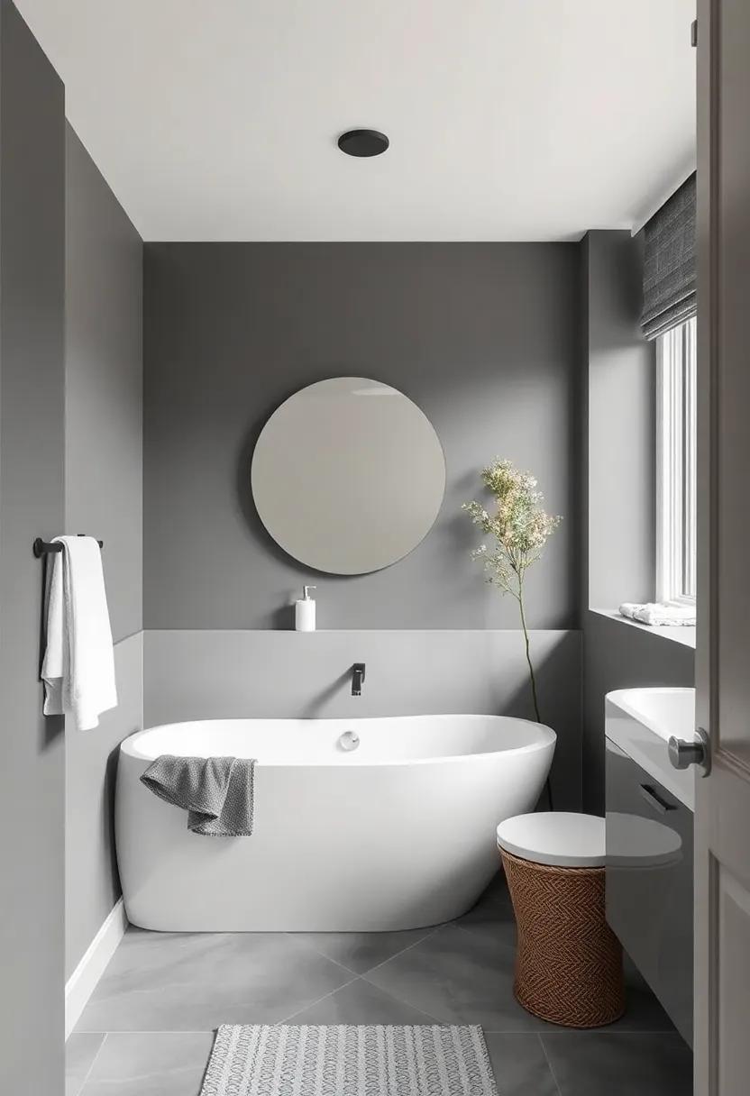 Charcoal⁣ Mist: A soft charcoal that adds depth and drama, making a small bathroom ⁤feel more intimate and‌ cozy