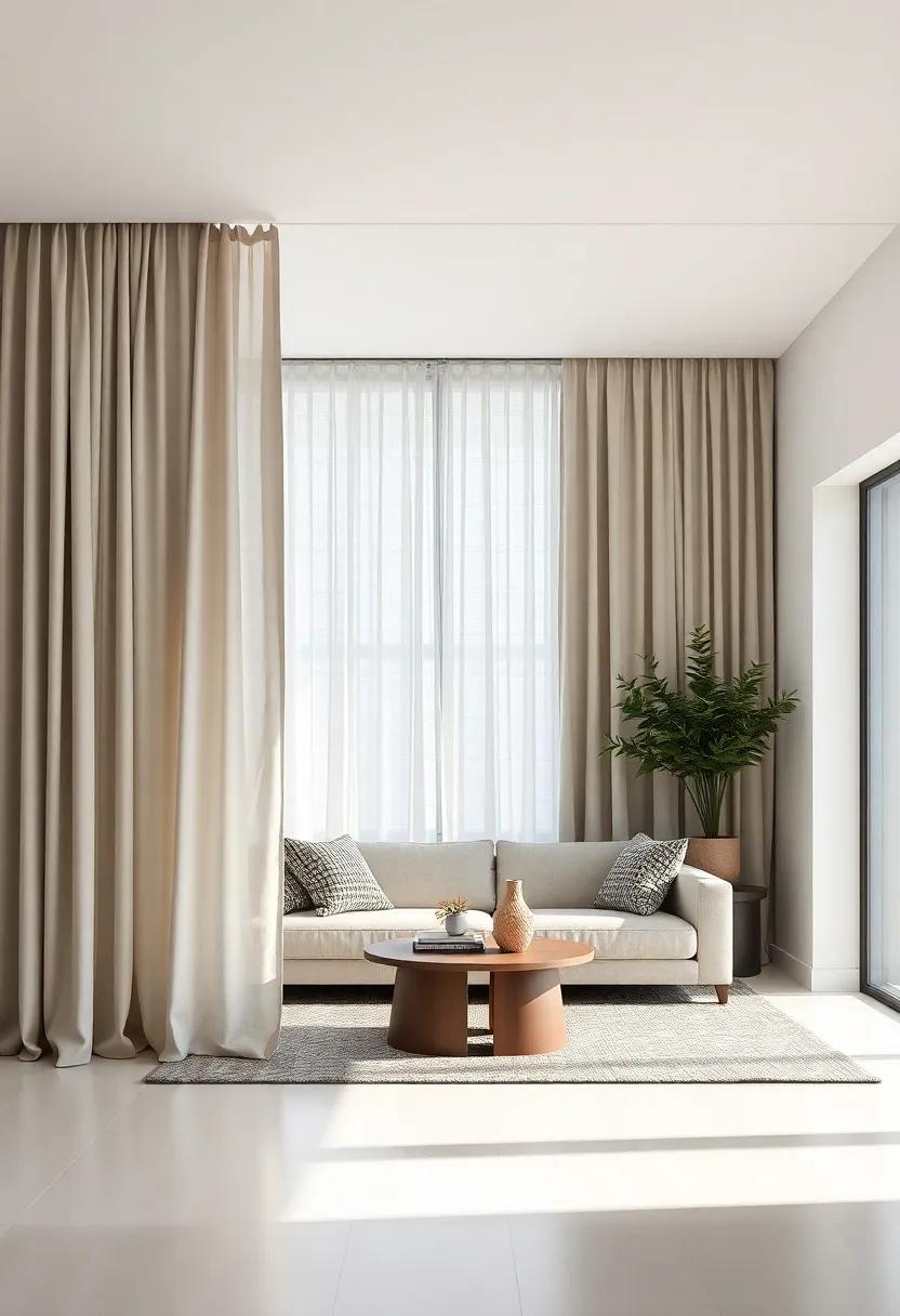 Fabric Drapes: Use fabric ‍panels on a ​sliding ‍mechanism for a⁣ soft, cozy effect that can easily‍ be opened or closed⁣ to adjust the ambiance