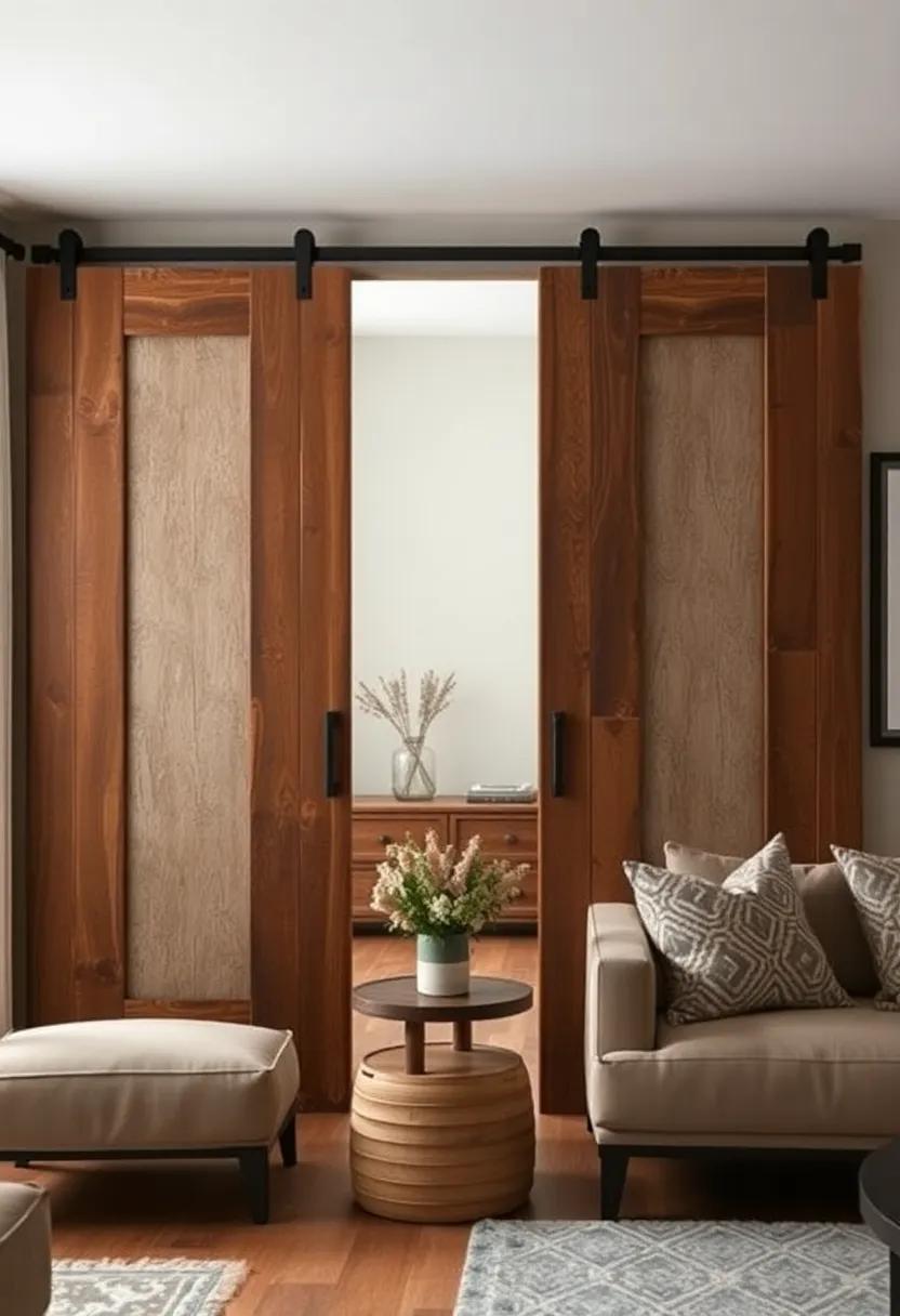 Vintage Charm:⁢ Source reclaimed‌ materials for a rustic sliding partition that tells a story and adds character ​to‌ your living ⁣room