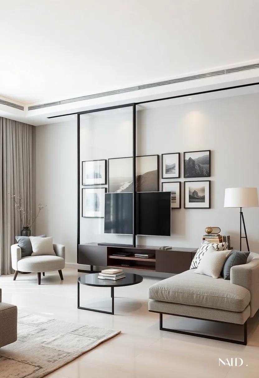 Wall ‌Art Surprise: Use a sliding⁤ partition that can slide out to reveal a hidden wall of ​art or ⁣photographs,offering a dynamic aspect‌ to your decor
