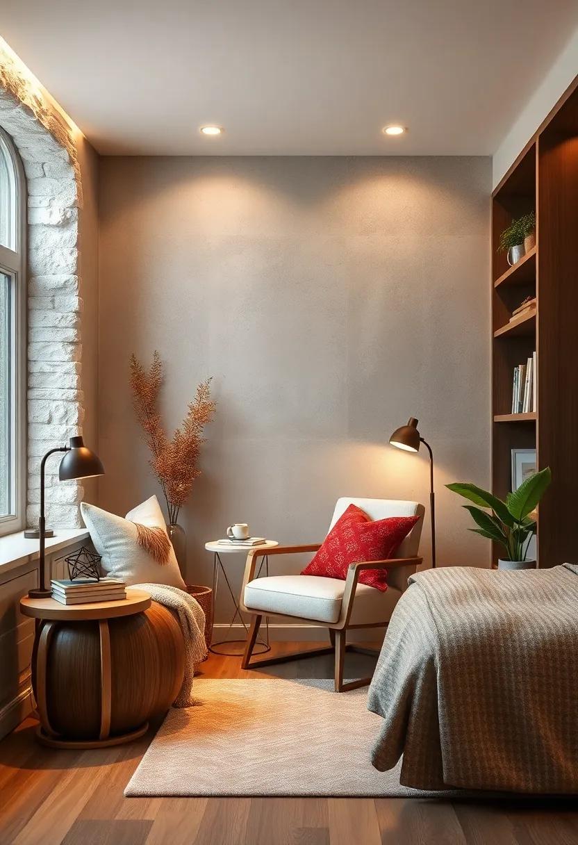Create a Reading Nook: Designate a corner with a comfortable chair, soft lighting, and a small bookshelf to foster a peaceful space for reading and relaxation