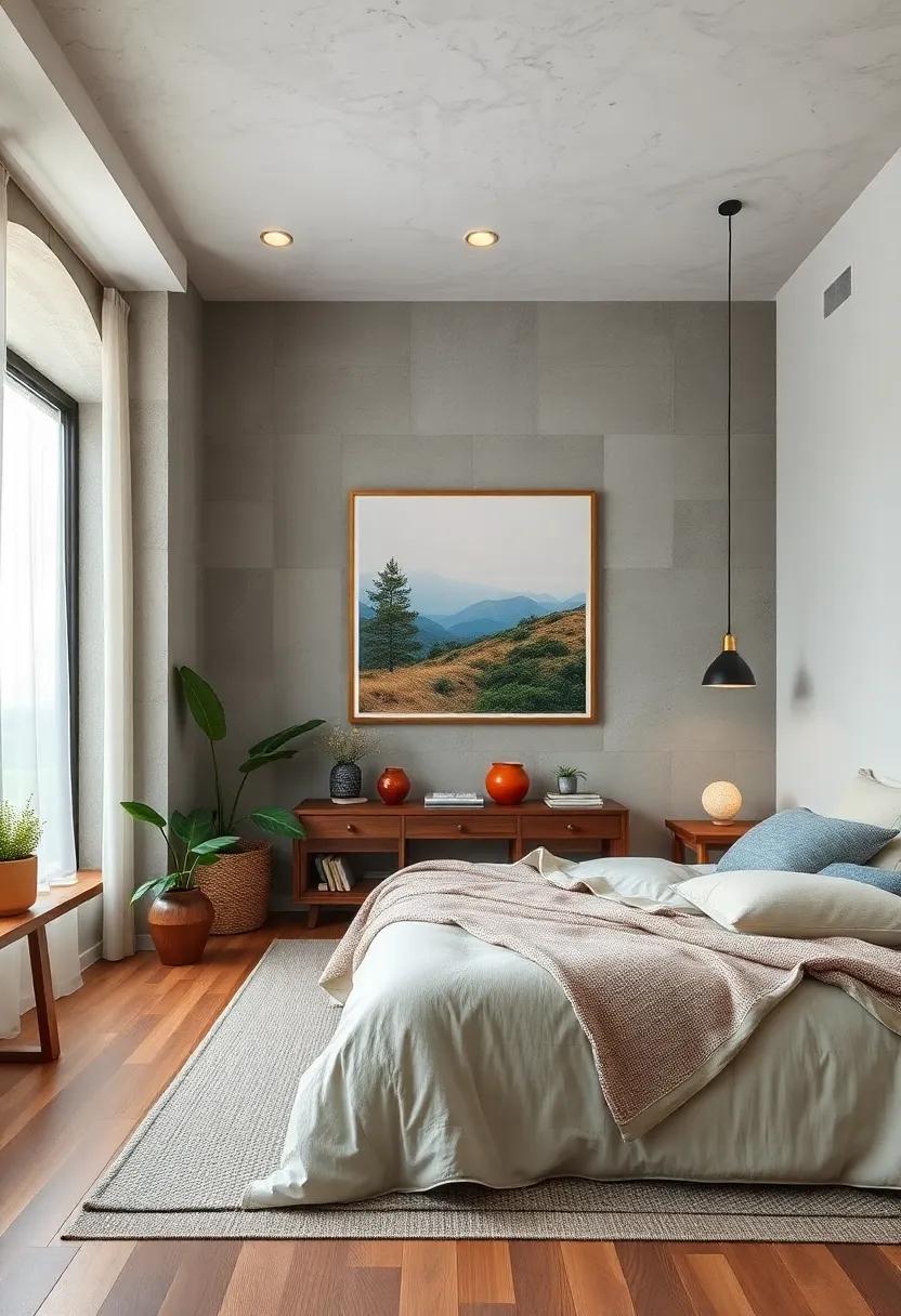 Decorate with nature-Inspired Prints: Choose artwork that reflects nature, such as landscapes or botanical prints, to enhance the calming atmosphere of your space