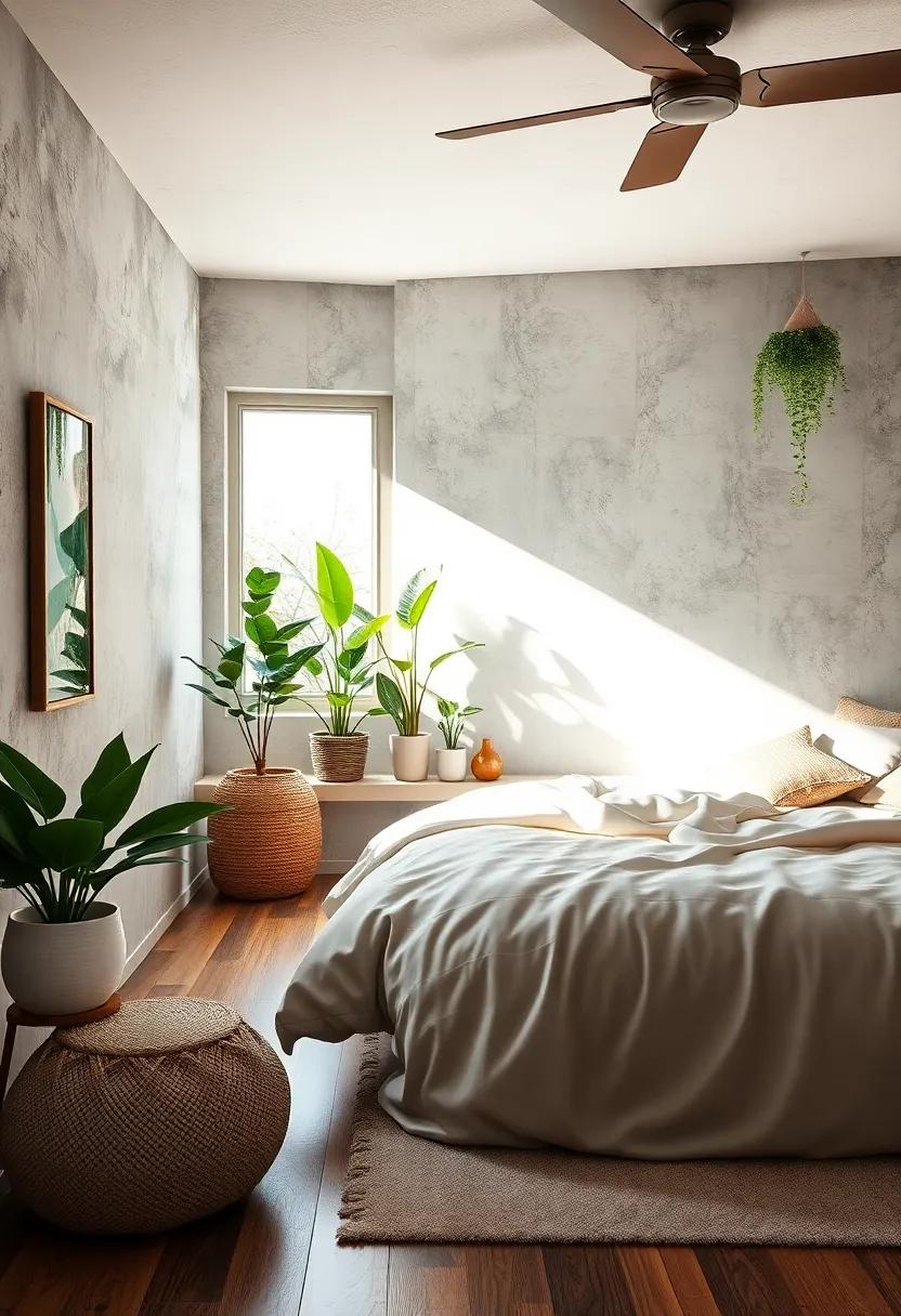 Design an Indoor Plant Corner: Curate a small area for indoor plants that thrive on low light while enhancing the freshness and liveliness of your bedroom